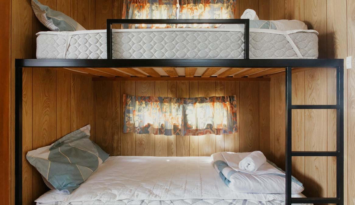 Bunk Beds inside caravan Bedroom