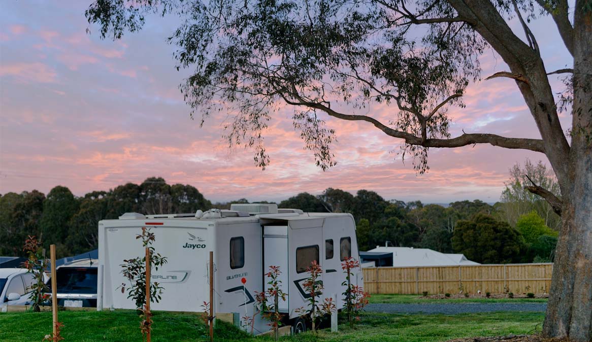 Amazing sunset from caravan park