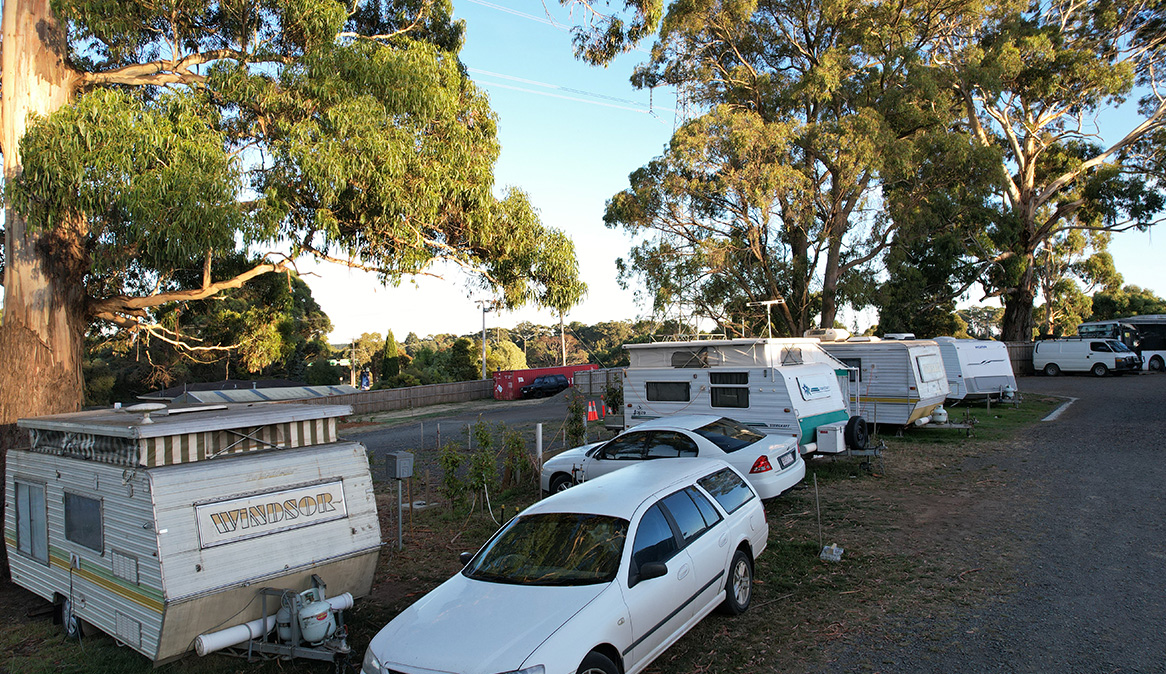 Caravan park parking area