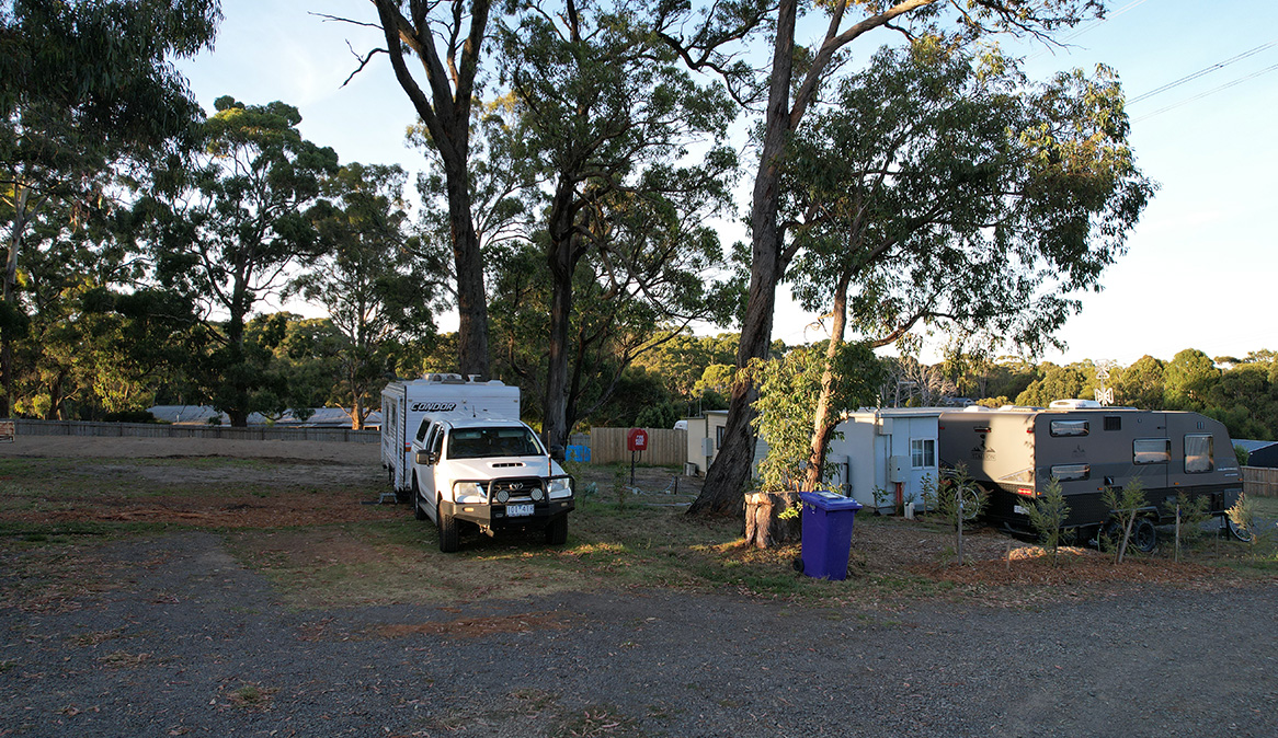 Some unused spaces in caravan park